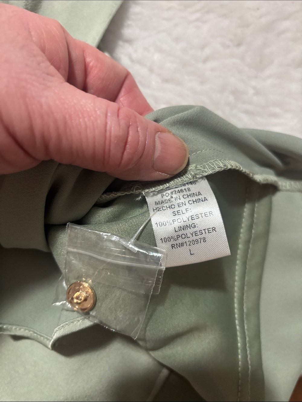 entro Satin Faux-Wrap Mini Dress in Sage - Picture 5 of 12